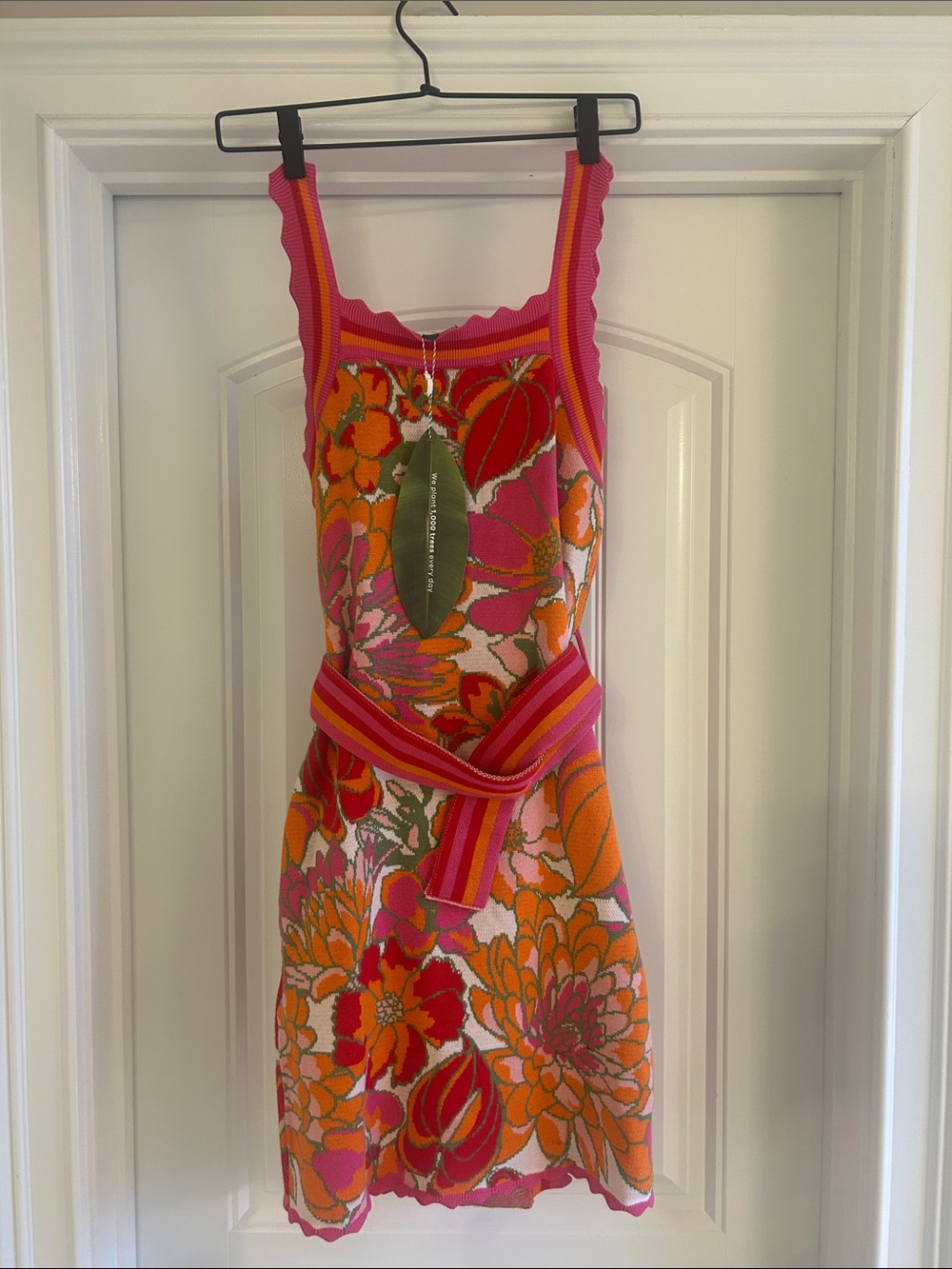 FARM Rio Dress Beige Spring Affair Knit Wrap Dress - Picture 5 of 5